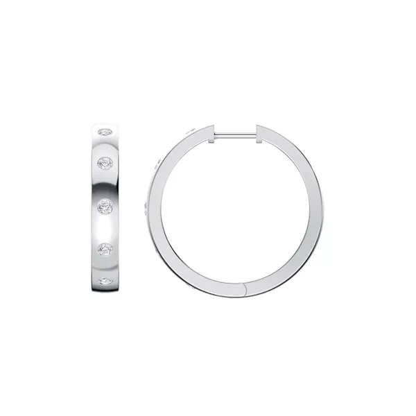 Emblush Smooth Diamond Hoops (1/2 ct tw)