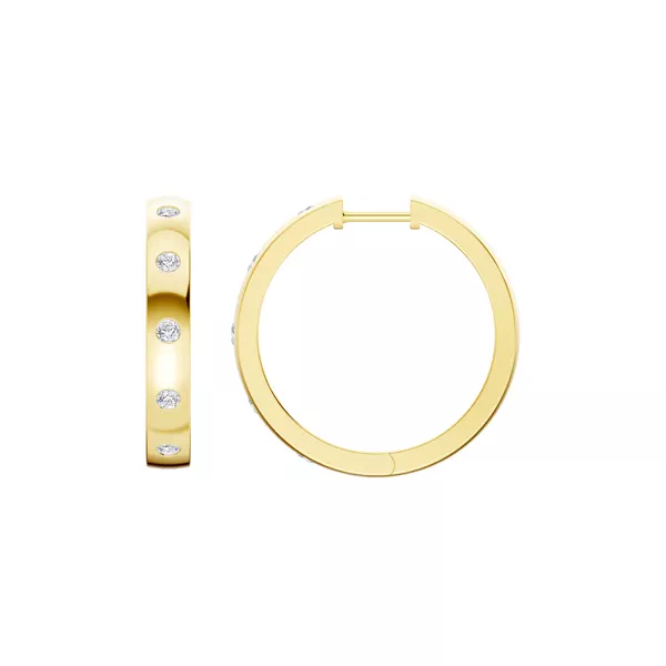 Emblush Smooth Diamond Hoops (1/2 ct tw)