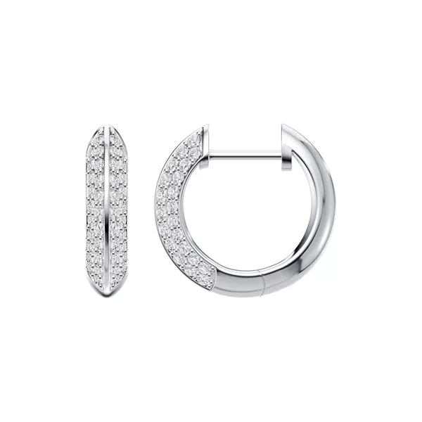 Knife-Edge Pavé Lab Hoops (.40ct. tw.)