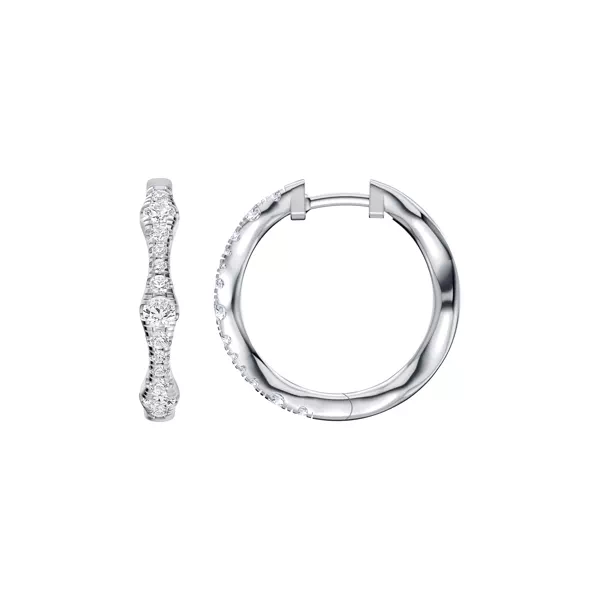 Solva Sculpted Diamond Hoops