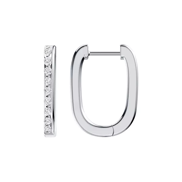 Veltra Diamond Elongated Hoops