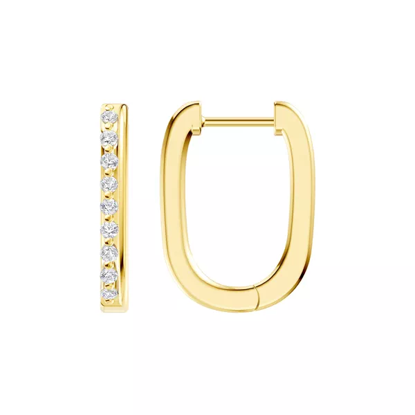 Veltra Lab Diamond Elongated Hoops