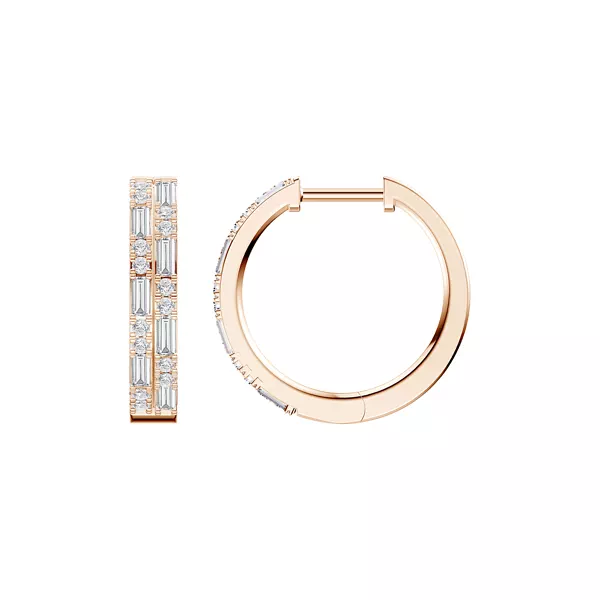 Orion Double Row Diamond Hoops