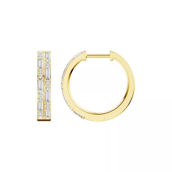 Orion Double Row Lab Diamond Hoops