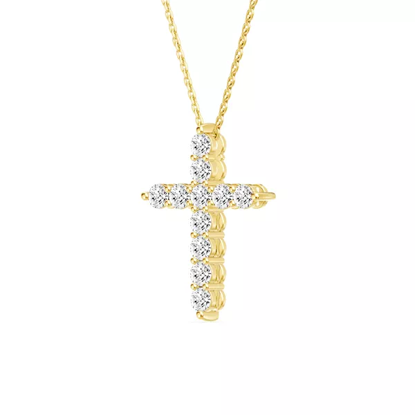 Classic Lab Diamond Cross Necklace (1.00 ct. tw.)
