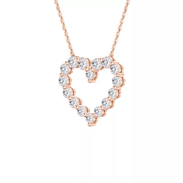Floating Heart Lab Diamond Pendant (1.00 ct. tw.)