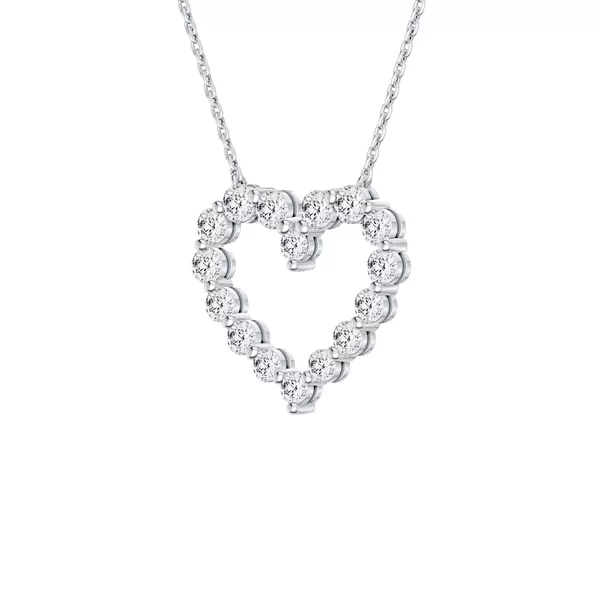 Floating Heart Lab Diamond Pendant (1.00 ct. tw.)