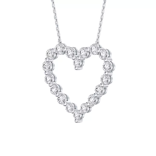 Floating Heart Lab Diamond Pendant (1.50 ct. tw.)