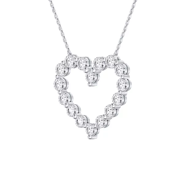 Floating Heart Lab Diamond Pendant (2.00 ct. tw.)