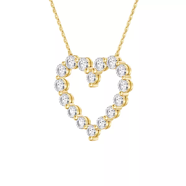 Floating Heart Lab Diamond Pendant (2.00 ct. tw.)