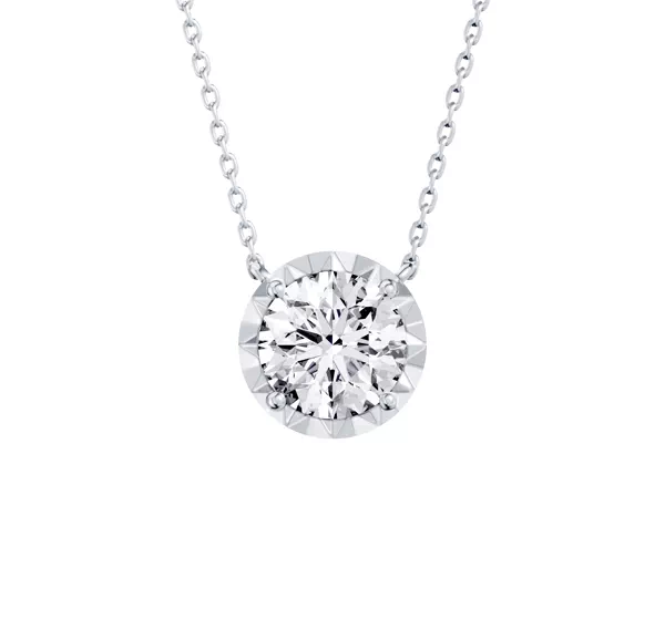 Amplify Faceted Bezel Lab Diamond Necklace (1.00 ct. tw.)