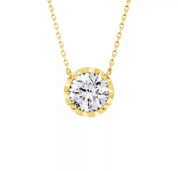 Amplify Faceted Bezel Lab Diamond Necklace (1.00 ct. tw.)