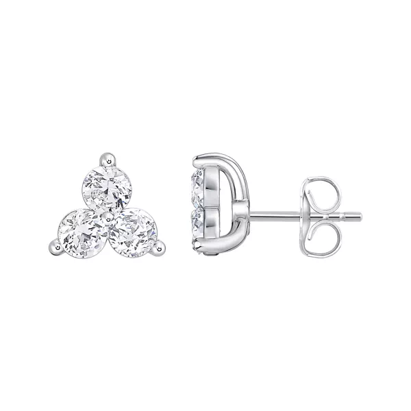 Trio Lab Diamond Stud Earrings (1/2 ct. tw.)