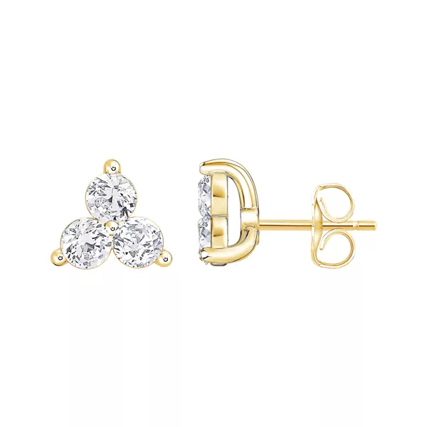 Trio Lab Diamond Stud Earrings (1/2 ct. tw.)