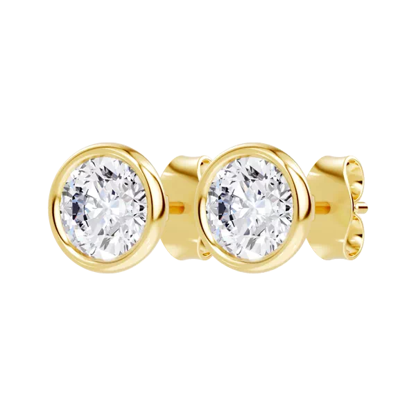 Modern Bezel-Set Diamond Stud Earrings (1/2 ct. tw.)