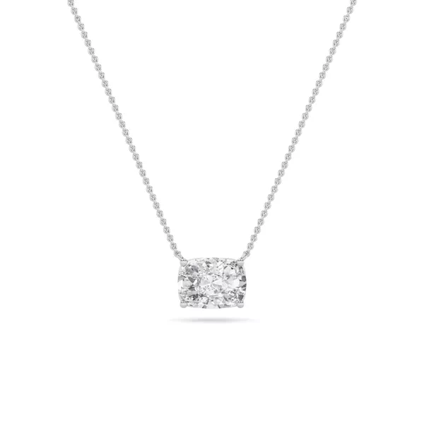 Floating Elongated Cushion Lab Diamond Solitaire Necklace (1.00 ct.)