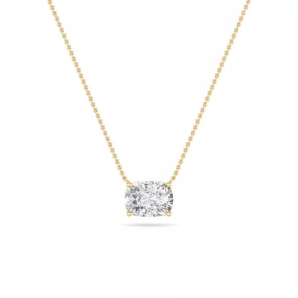 Floating Elongated Cushion Lab Diamond Solitaire Necklace (3.00 ct.)