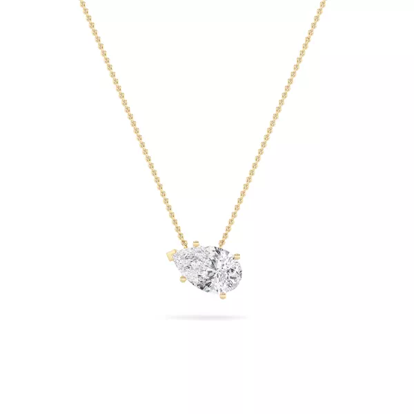 Floating Pear Lab Diamond Solitaire Necklace (1.00 ct.)
