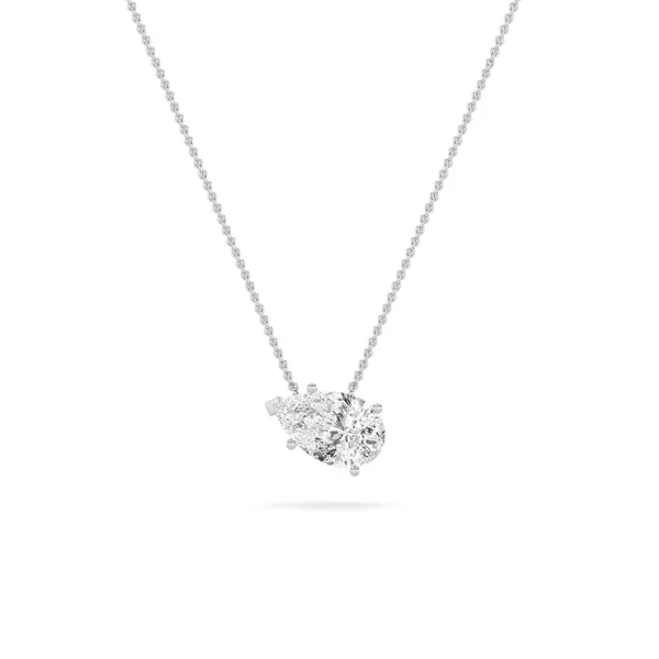 Floating Pear Lab Diamond Solitaire Necklace (3.00 ct.)