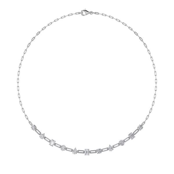 Mixed Shape Lab Diamond Link Necklace (4.00 ct. tw.)