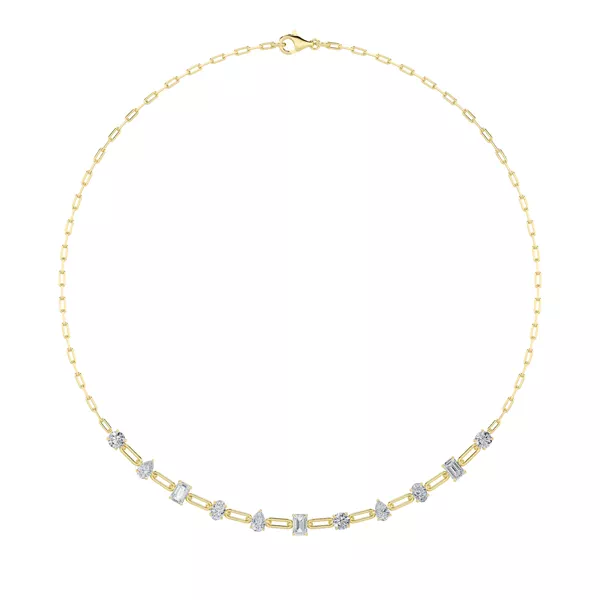 Mixed Shape Lab Diamond Link Necklace (4.00 ct. tw.)