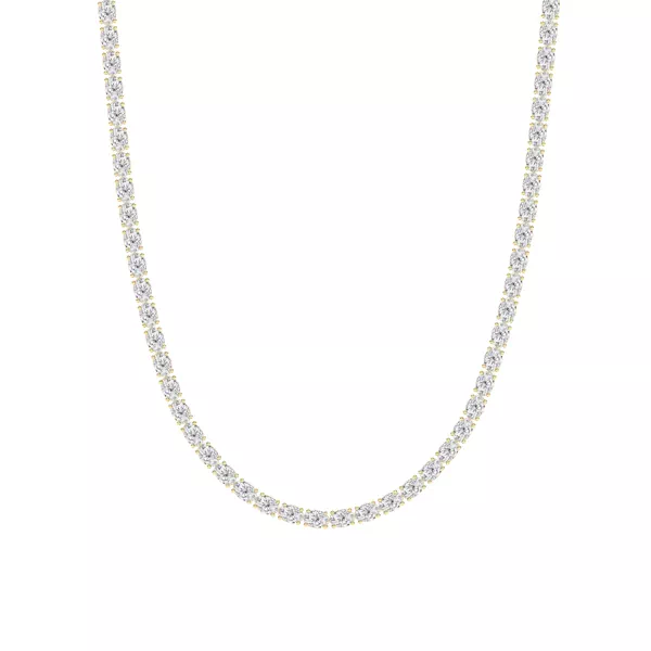Adjustable Oval Lab Diamond Eternity Necklace (25.00 ct. tw.)