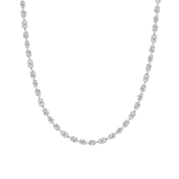 Adjustable Mixed-Shape Lab Diamond Eternity Necklace (25.00 ct. tw.)