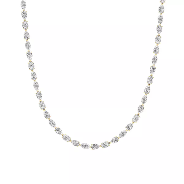 Adjustable Mixed-Shape Lab Diamond Eternity Necklace (25.00 ct. tw.)