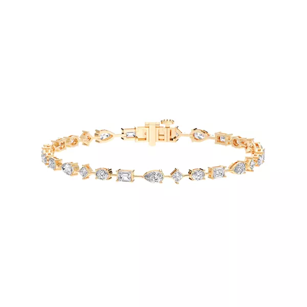 Celeste Multi-Shape Lab Diamond Tennis Bracelet