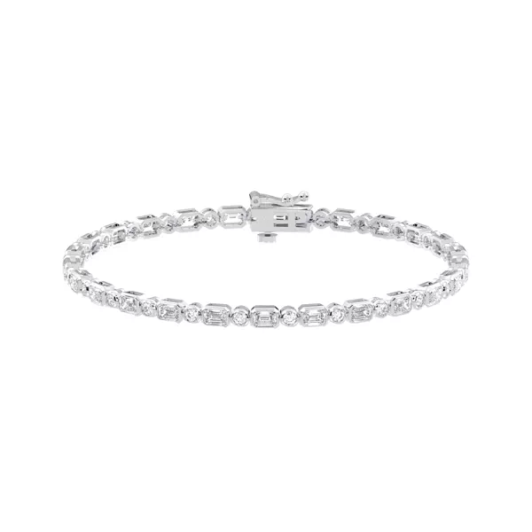Elara Bezel-Set Lab Diamond Tennis Bracelet