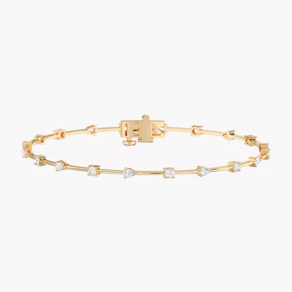 Lyric Lab Diamond Bar-Link Bracelet