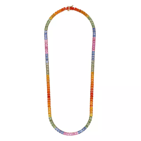 Rainbow Lab-Created Sapphire Masterpiece Necklace (32.10 ct. tw.)