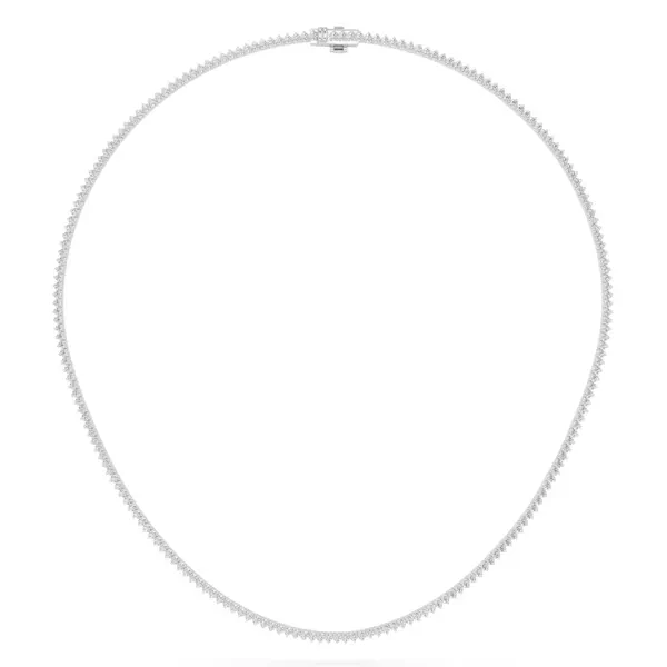 Lab Diamond Silver Tennis Necklace (10.0 ct. tw.)