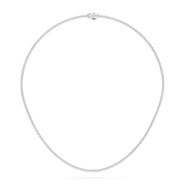Lab Diamond Silver Tennis Necklace (4.00 ct. tw.)