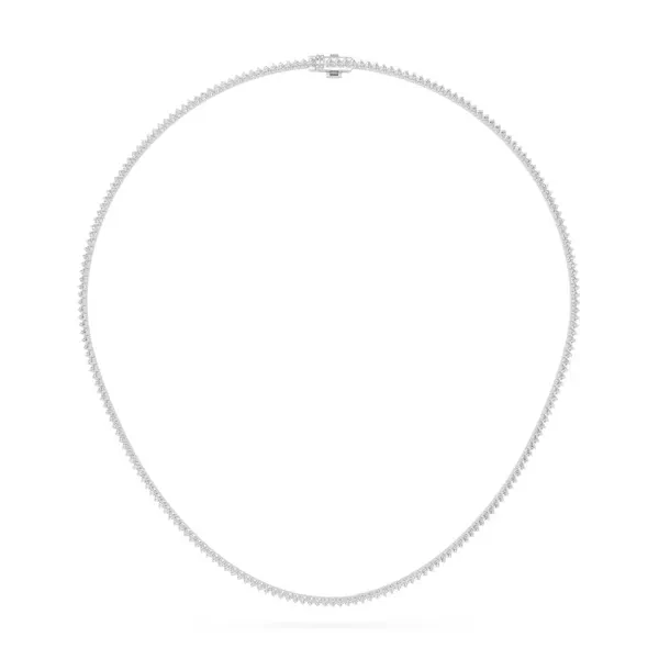 Lab Diamond Silver Tennis Necklace (5.00 ct. tw.)