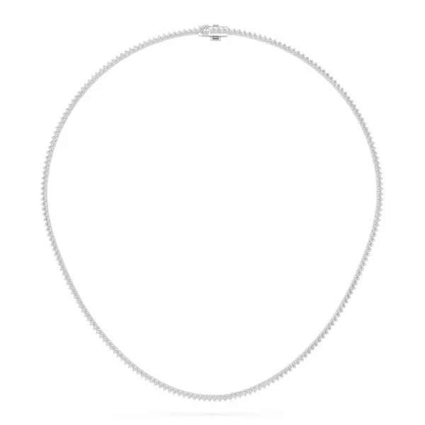 Lab Diamond Silver Tennis Necklace (7.00 ct. tw.)