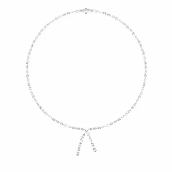 Isara Mixed Shape Lab Diamond Lariat Necklace