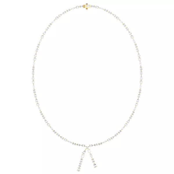 Isara Mixed Shape Lab Diamond Lariat Necklace