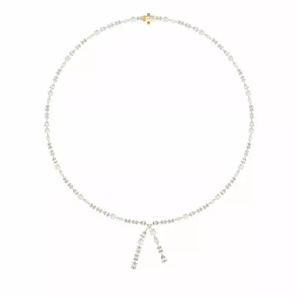 Isara Mixed Shape Lab Diamond Lariat Necklace