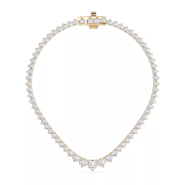 Round Lab Diamond Graduated Riviera Necklace (10 ct. tw.)