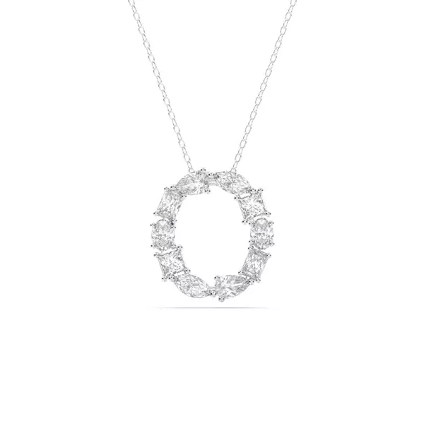 Mixed Shape Lab Diamond O Initial Pendant