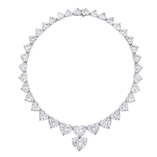 Riviera Heart Lab Diamond Masterpiece Necklace (166.56 ct. tw.)
