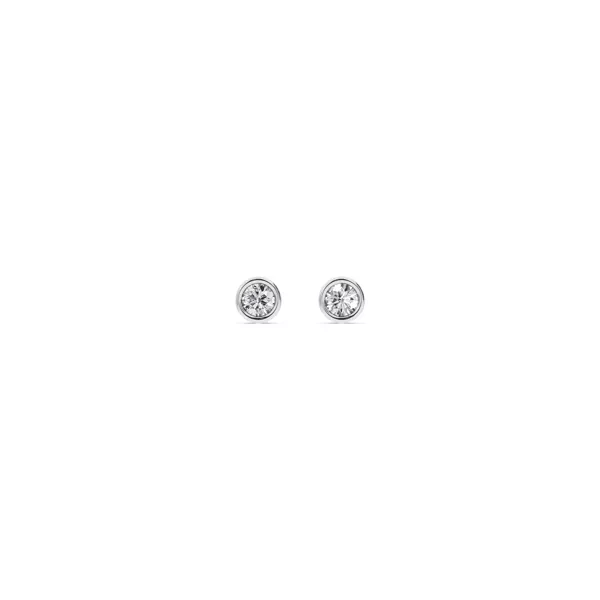 Petite Bezel Lab Diamond Stud Earrings (0.10 ct tw)