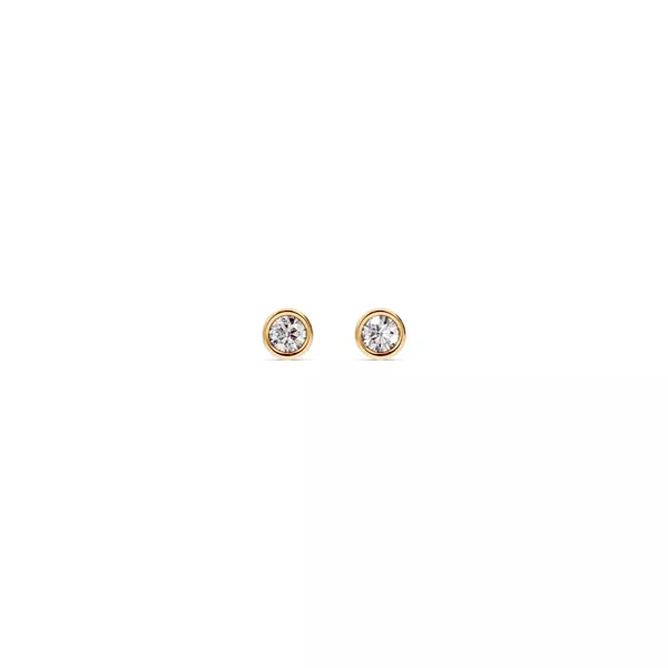 Petite Bezel Lab Diamond Stud Earrings (0.10 ct tw)