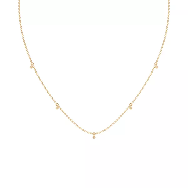 Petite Lab Diamond Bezel Drop Necklace