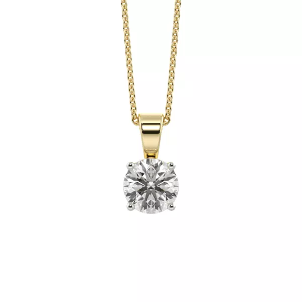 Classic Solitaire Lab Diamond Vermeil Necklace (.50 ct. tw.)