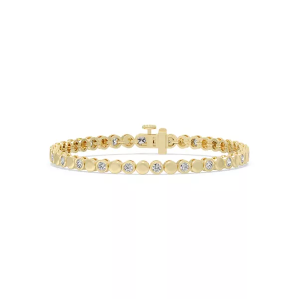 Rhythm Bezel Lab Diamond Vermeil Bracelet