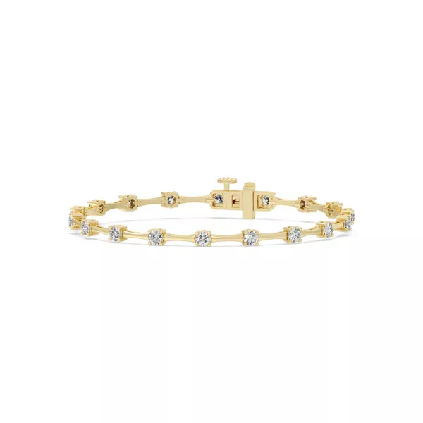 Bar Link Lab Diamond Vermeil Bracelet