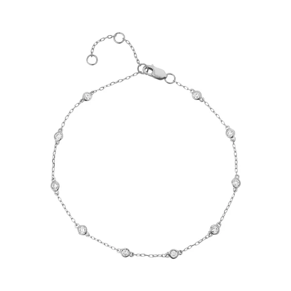 Bezel Lab Diamond Station Bracelet (.25 ct. tw.)