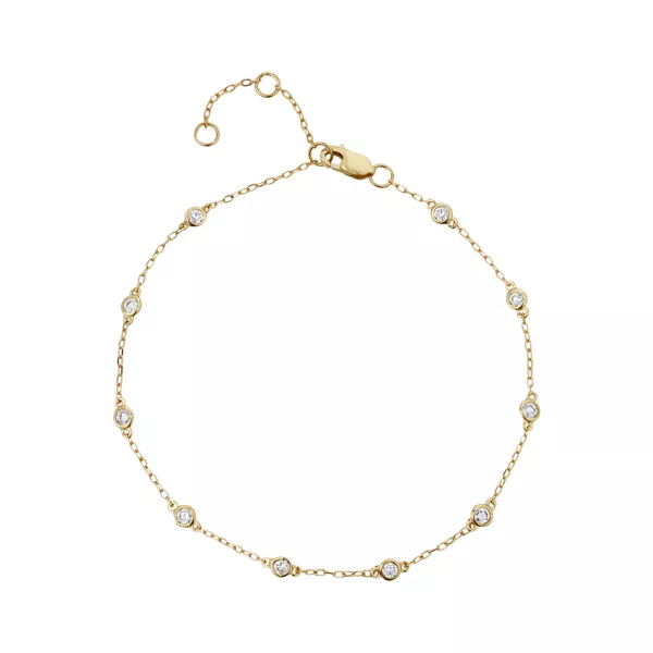 Bezel Lab Diamond Station Bracelet (.25 ct. tw.)